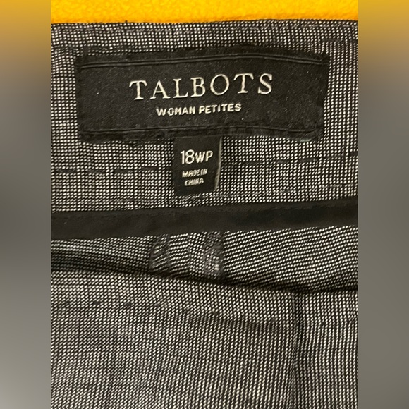 Talbots straight leg trousers / dressy pants w/ stretchy waist. Grey. 18W - Picture 5 of 13